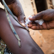 A patient receives the injection of the contraceptive progestin from the Sayana Press.